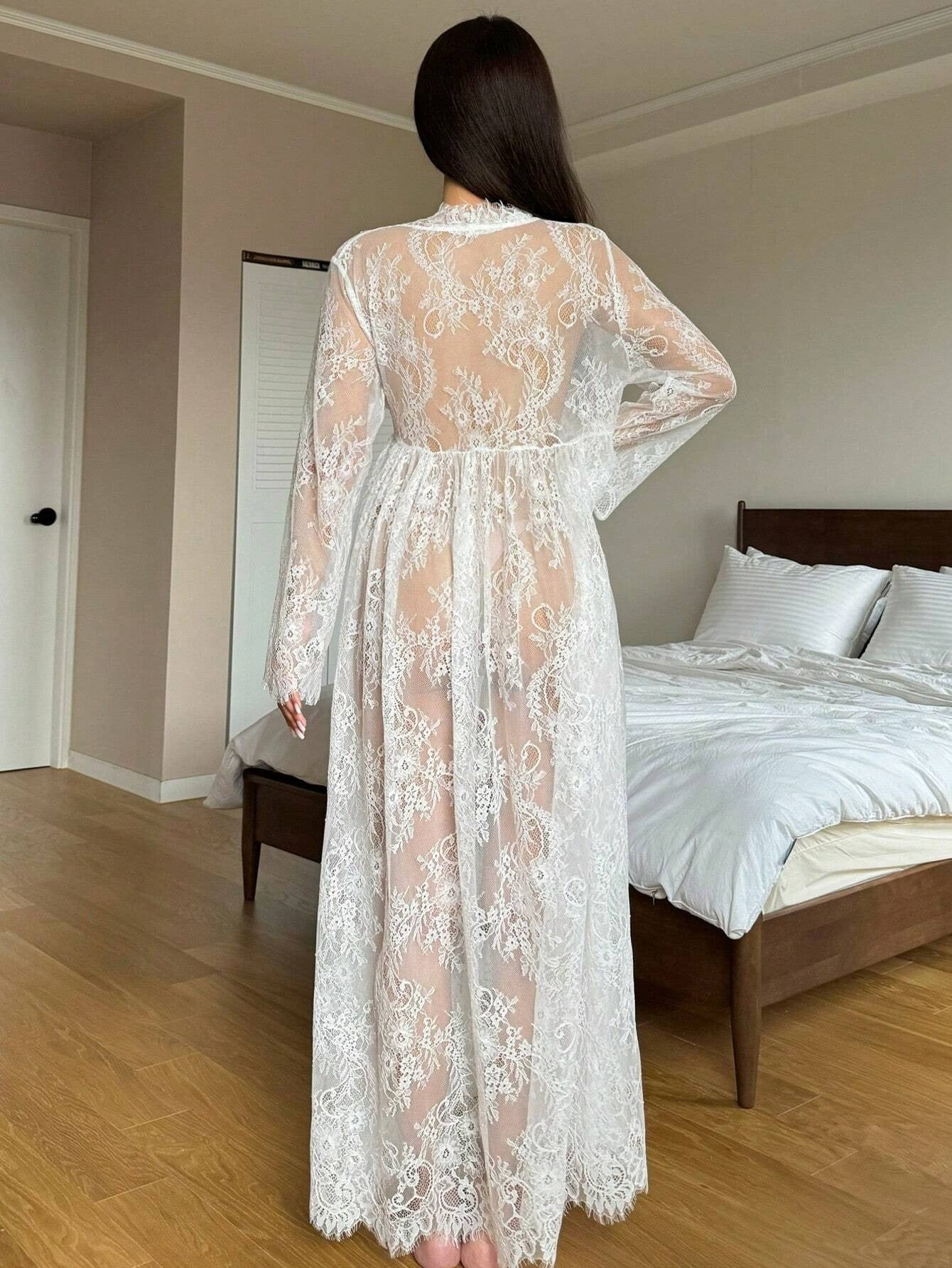 White Luxury Bride Robe