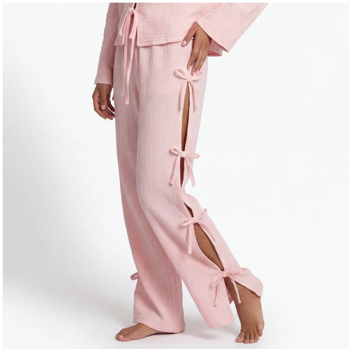 Blush muslin cotton pajama set