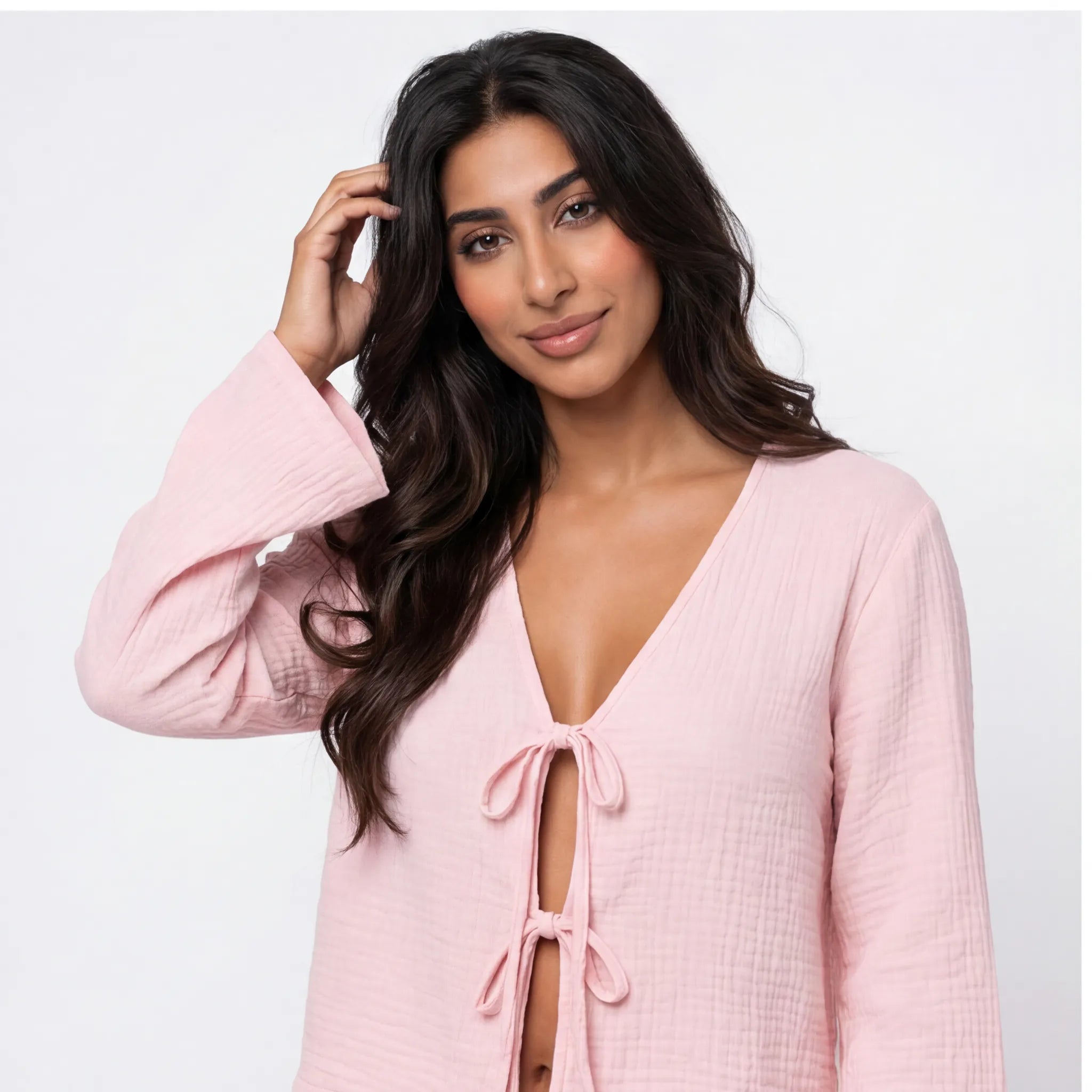 Blush muslin cotton pajama set
