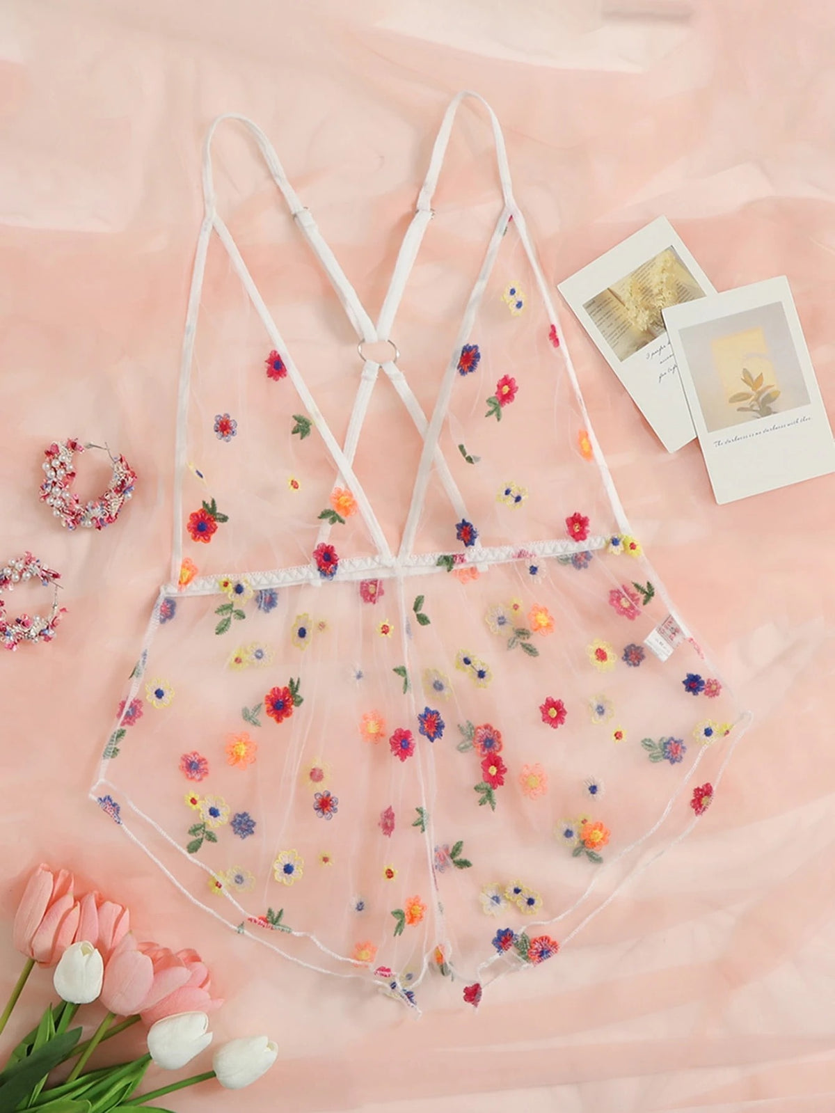 Floral Crisscross Teddy