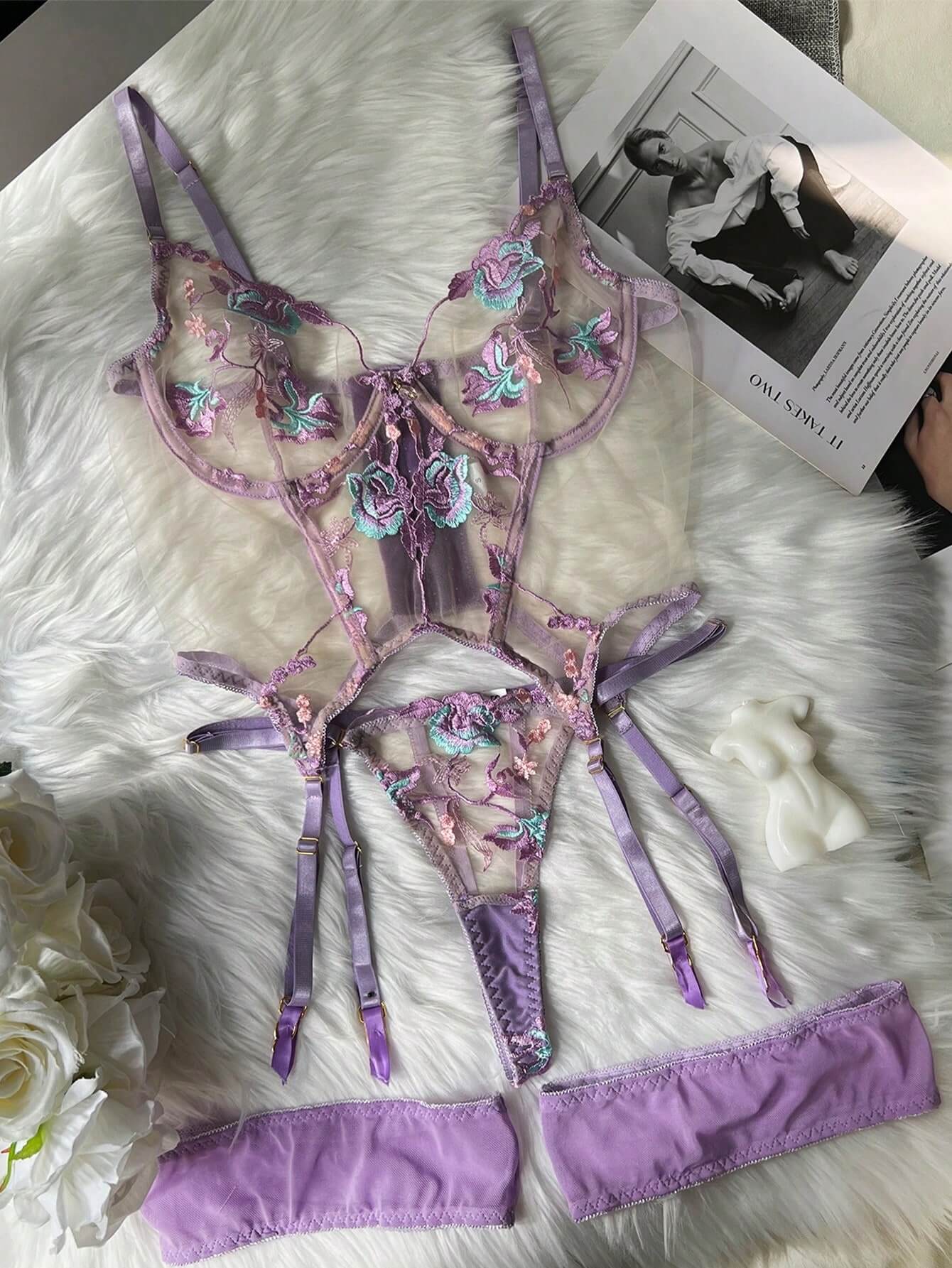 Flirty Lace Teddy Set