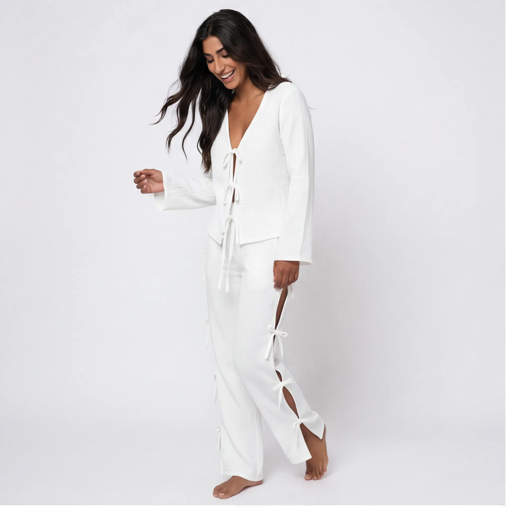 Ivory · Muslin Cotton Pajama Set