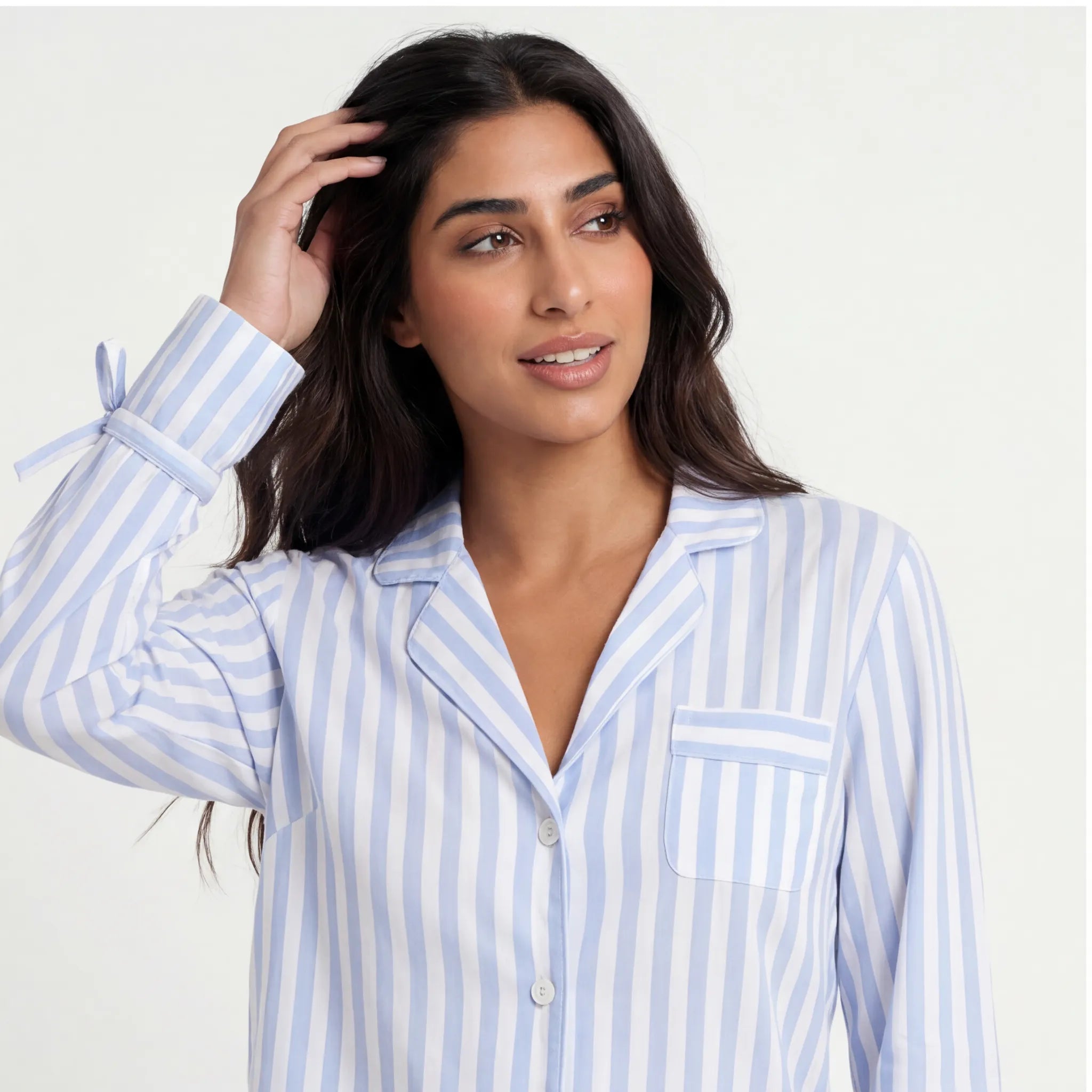 Powder Blue · Striped Cotton Short Set