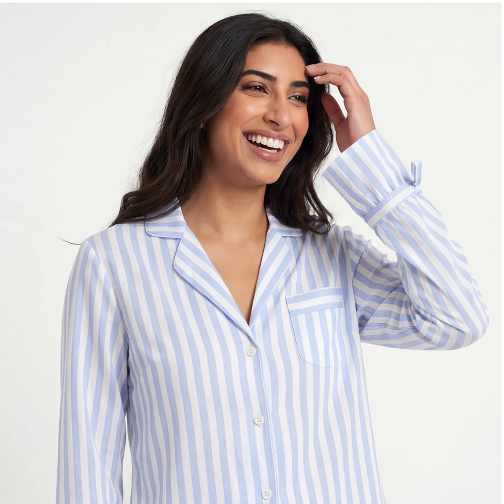Powder Blue · Striped Cotton Short Set