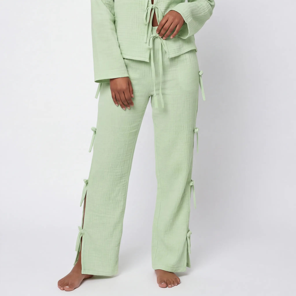 Sage muslin cotton pajama set